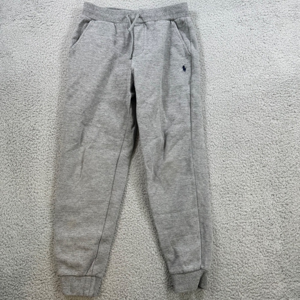 Kids Polo Ralph Lauren Gray Jogger Sweatpants Size‎ M 10-12 Pony Logo